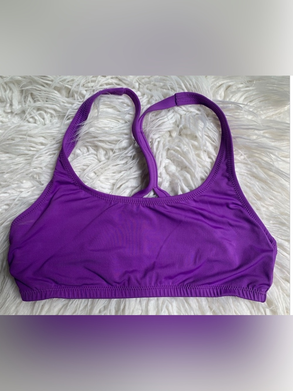 Andie The Marina Swimsuit Sports Bra Top Purple Size Small